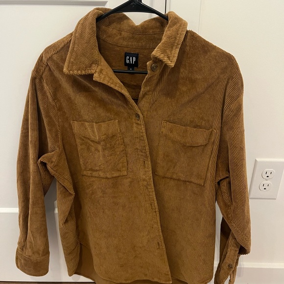 GAP Tops - GAP Corduroy Shirt Jacket in Camel